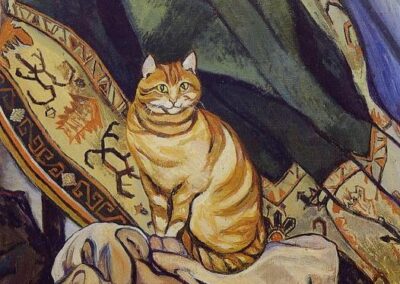 Raminou seduto su un panno, quadro di Suzanne Valadon